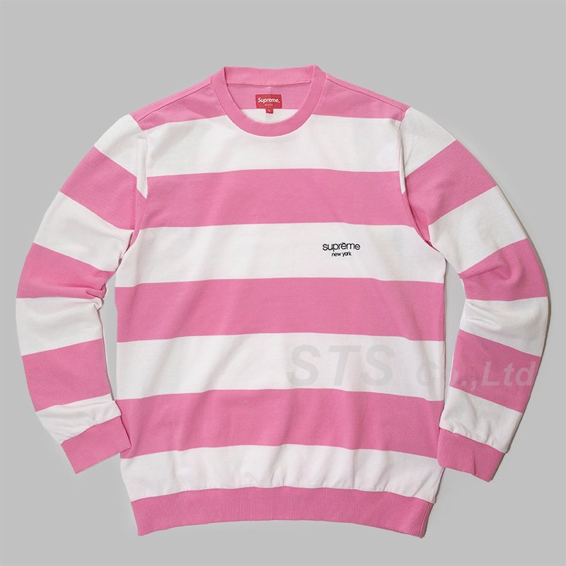 Supreme - Striped Pique Crewneck - UG.SHAFT