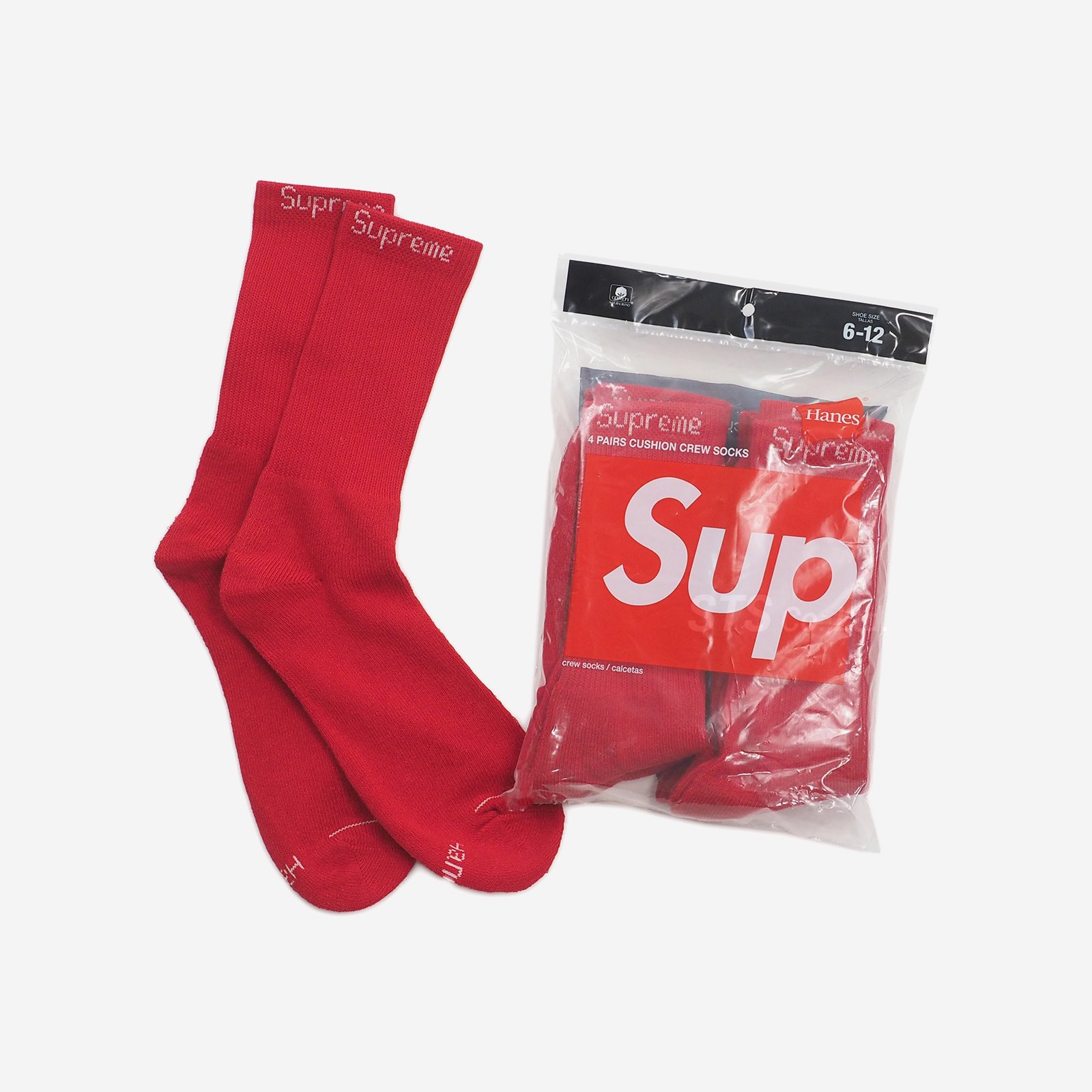 Supreme/Hanes Crew Socks (4 Pairs) - UG.SHAFT