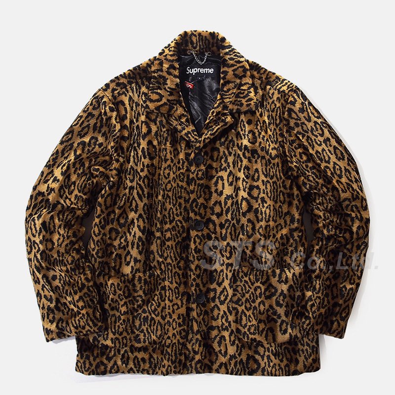 16SS SUPREME Leopard Faux Fur Coat Sジャケット/アウター