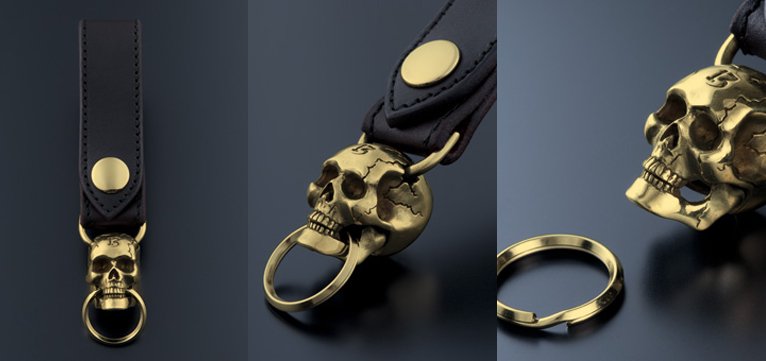 マジカルデザイン MOVABLE JAW SKULL KEY RING