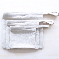 roots pouch / natural - cotton × jute twill