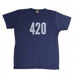 Number 420 Tshirt (Indigo Blue)