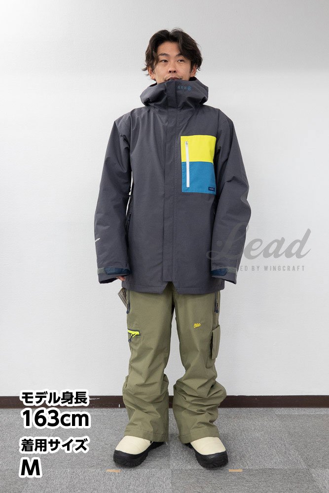 19-20 REW | THE KAMIKAZE F+LIGHT JKT 03 | Color : CHARCOAL x L-YELLOW x  D-BLUE - スノーボード・ウェア｜Lead Online Shop リード オンラインショップ