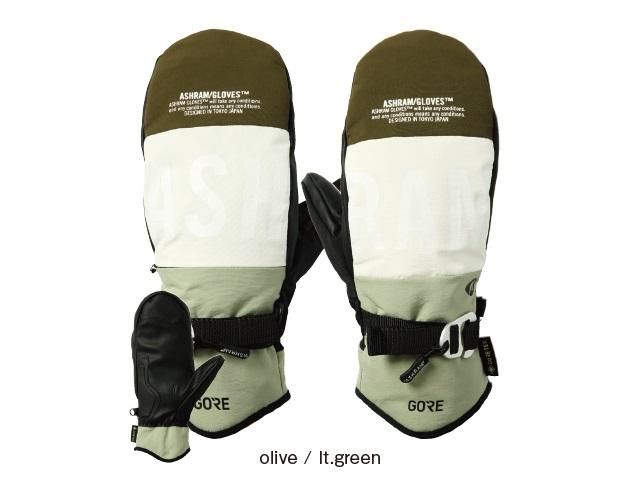 ◎24-25 Ashram PROFILE LOGO MITTEN カラー:LT YELLOW Lサイズ