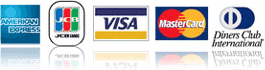 クレジットカード決済（VISA／DINERS／Master Card／JCB／AMEX）