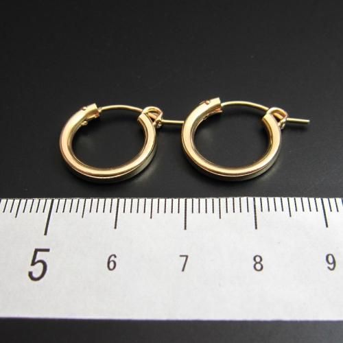 14KGF（ゴールドフィルド）G型フープピアス NO.1 φ2.0mm×15.0