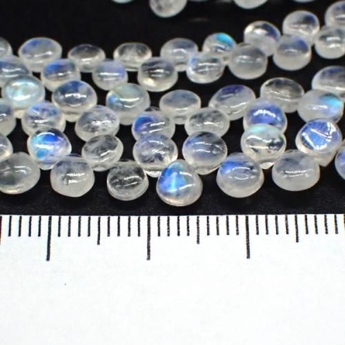 衝撃の激安コスパ・掘り出し物も レインボームーンストーンAAa平マロン 1粒 ビーズ4.5×4.5mm その他