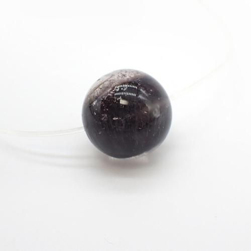 一点物】プラチナルチルクォーツAAAA 丸玉ビーズ14.3mm NO