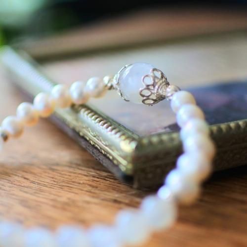 ルチルクオーツ　ムーンストーン　パワーストーンブレスレット　内径約16cm ルチルクオーツ ムーンストーン パワーストーンブレスレット