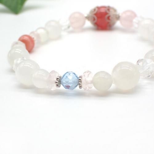 天然石（ラリマー、インカローズ、チャロアイト、ムーンストーン等）ブレスレット 天然石（ラリマー、インカローズ、チャロアイト、ムーンストーン