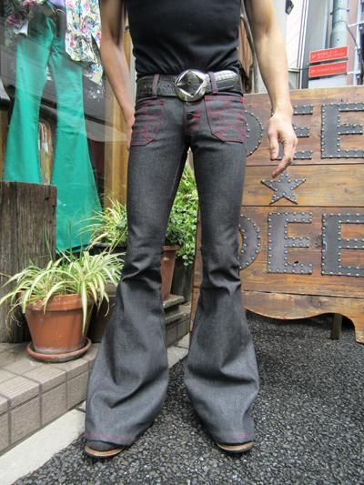 ベルボトム専門店DEE DEE ベルボトムデニム サイズ35 渋谷 DEE☆DEE オリジナルベルボトム専門店 ストレッチデニム