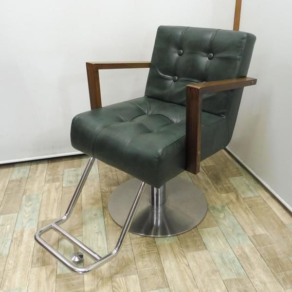 スタイリングチェアALBERO ビンテージグリーン 中古/A】ビューティガレージ『ヴィンテージ スタイリングチェア