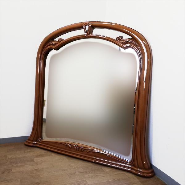 中古美容室mateli 両面木製ドレッサー アーチ型　手鏡ドライヤーホルダー 中古美容室mateli 両面木製ドレッサー アーチ型 手鏡ドライヤー