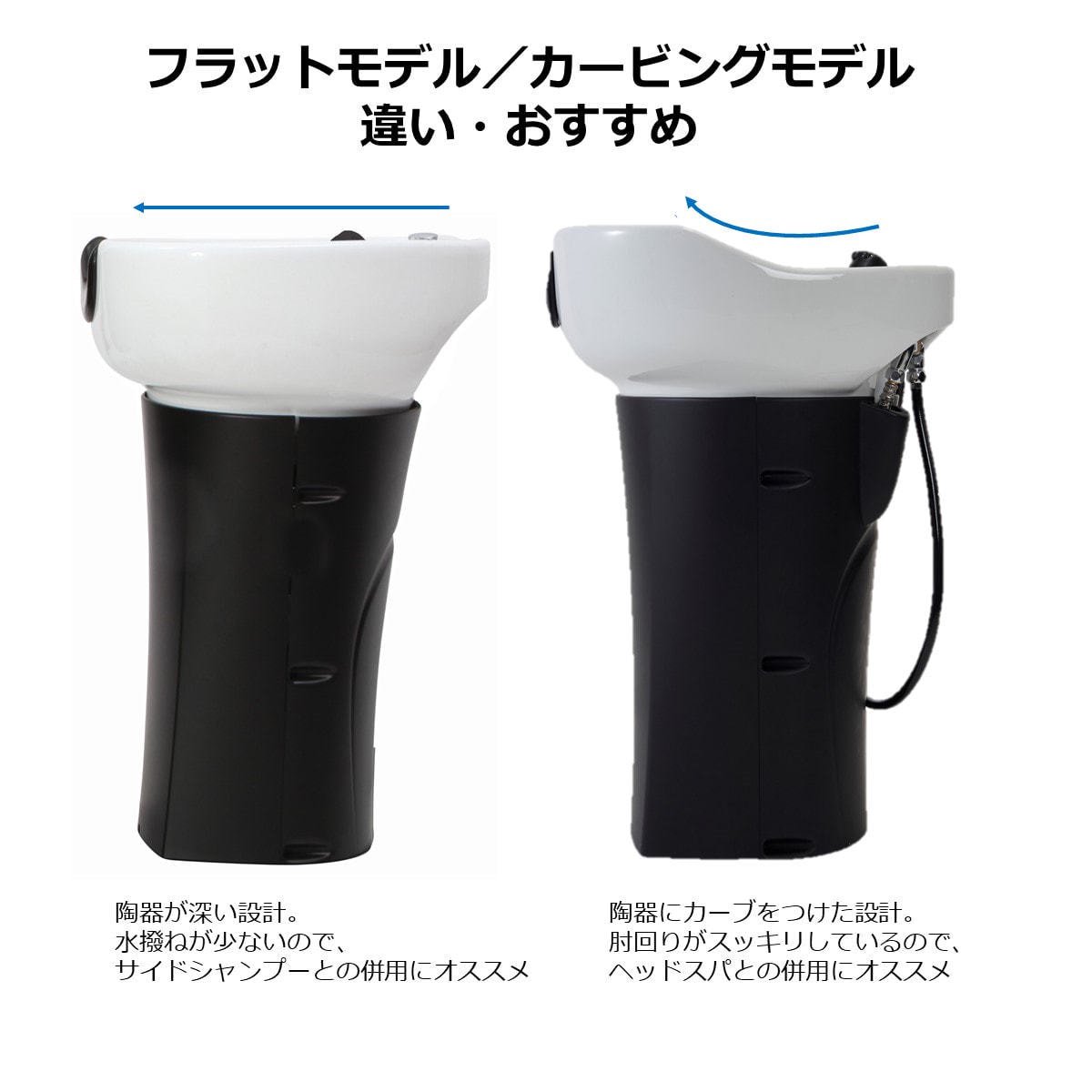 【新品】ビューティガレージ 『リラクゼーションシャンプーユニット RUBINO２【BASIC】(ルビノ２ ベーシック) 日本製陶器旧型フラットモデル  日本製水栓金具』