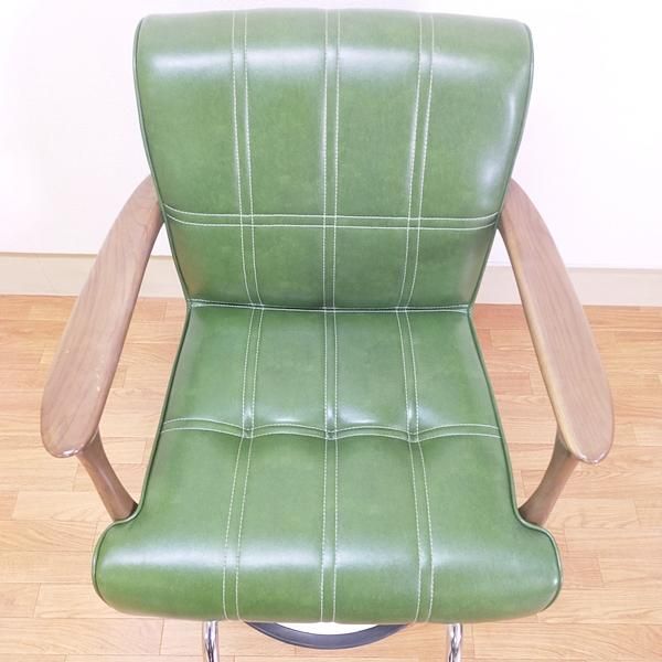 スタイリングチェア BULINO ビンテージグリーン 中古】ビューティーガレージ 『カフェラウンジ スタイリング