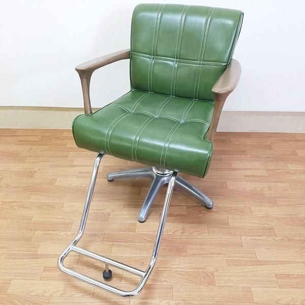 スタイリングチェア BULINO ビンテージグリーン 中古】ビューティーガレージ 『カフェラウンジ スタイリング