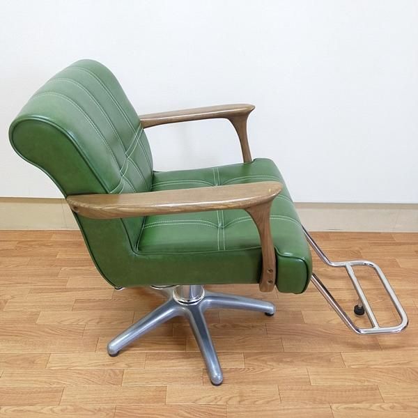 スタイリングチェア BULINO ビンテージグリーン 中古】ビューティーガレージ 『カフェラウンジ スタイリング