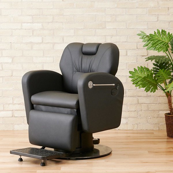 美容室専用セット椅子１個　美容椅子（B）大広OOHIRO製ブラウン3席有り15年使用