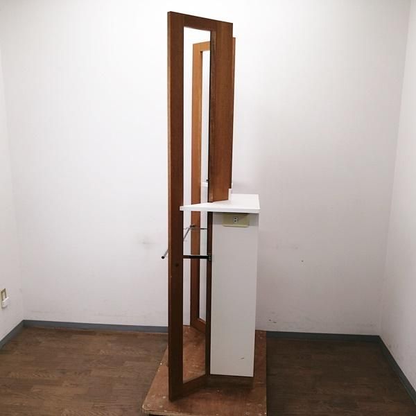【中古】カットサロン　美容室用　鏡台　チェアー　鏡台1台　両面鏡　1台　チェアー 中古】カットサロン 美容室用 鏡台 チェアー 鏡台1台 両面鏡 1台