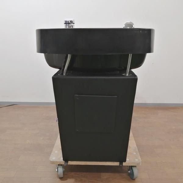 中古/B】vidaXL『バックシャンプー台（ブラック/レッグレスト付き