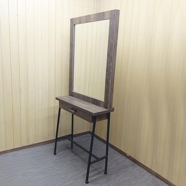 マテリmateli片面ドレッサー美容室セット面ヘアサロン用中古激安 ヘアサロン |美容室 |セット面 |ミラー |ドレッサー | ウッド