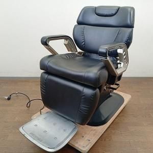 ダークブラウン バーバーチェア 回転式　美容椅子 BarberPub バーバーチェア サロンチェア 油圧 理髪チェア