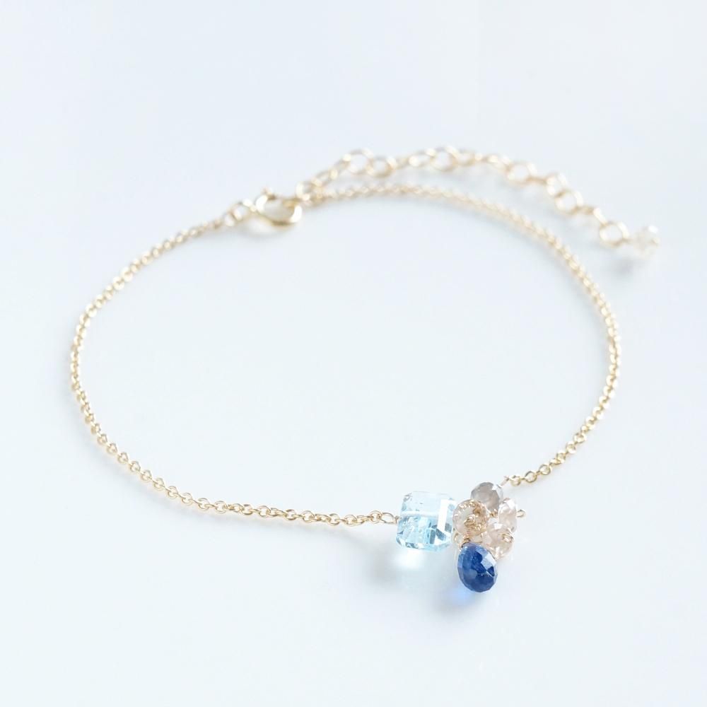 14kgf トパーズxカイヤナイトのブレスレット◝✩