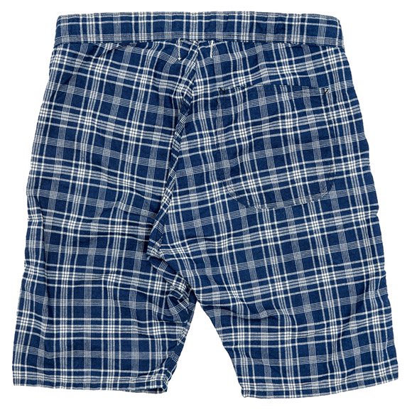 Workers K&T H MFG Co “EZ Shorts, Cotton Linen Indigo Check” - セレクトショップ  リズム横浜 オンラインストア