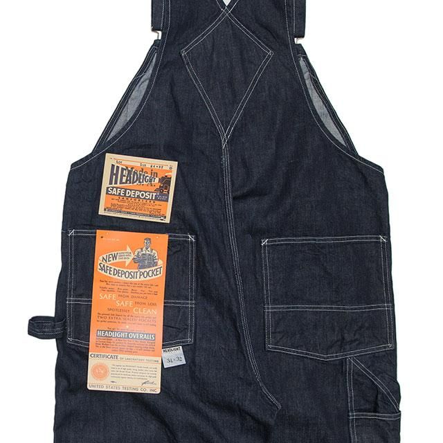 レア品 ヘッドライトHEADLIGHT Made in USA オーバーオール HEAD LIGHT（ヘッドライト） 】 【 9.5oz. 】 デニム
