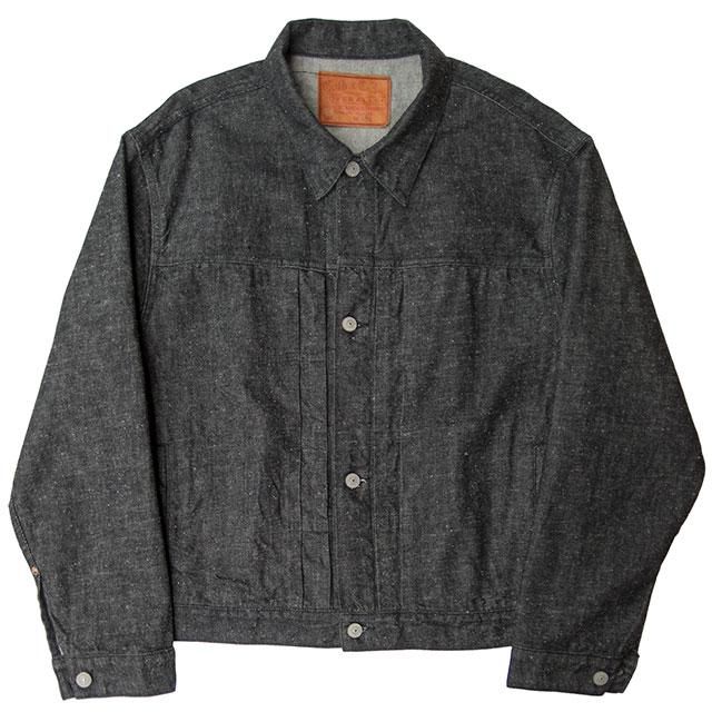 ジャケット・アウター RECYCLED WASTE SUVIN COTTON DENIM BLOUSE RECYCLED WASTE SUVIN COTTON YARN 11.5oz. DENIM PLEATED