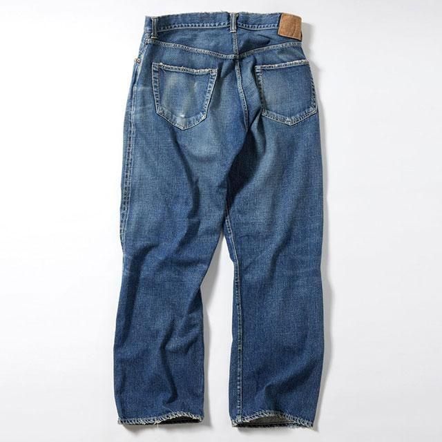 【BAON】Huind Vintage Washed Denim Pants BAON】Spot Vintage Wrinkle Washed Denim Pants Type 00 14.1oz