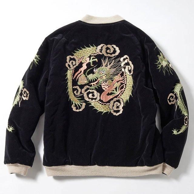 archive velour SouvenirJacket Dragon y2k ジャケット