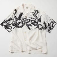 gold "MONOTONE RATTLE SNAKE, OPEN SHIRT, WHITE"