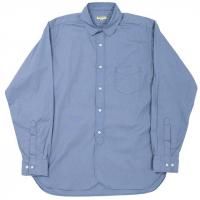 Workers "Round Collar Shirt, Poplin, Blue Grey"