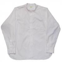 Workers "Band Collar Shirt, Poplin, White"