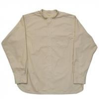 Workers "Band Collar Shirt, Poplin Poplin, Beige"