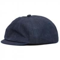 SUGAR CANE "10oz. DENIM APPLEJACK CAP, NAVY"