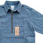 Workers K&T H MFG CoHalf Zip Shirt, Blue
