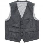 Workers K&T H MFG Co“Maple Leaf Vest, Gray Flannel”