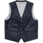 Workers K&T H MFG Co“Maple Leaf Vest, Navy Flannel”