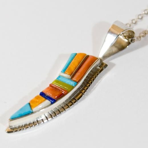 David Tune NAVAJO “Multi Inlay Silver Pendant” - セレクトショップ