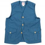 Workers K&T H MFG Co“Cruiser Vest, Cotton Poplin, Blue”