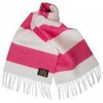 GLEN PRINCE"Border Lambswool Muffler" pink/white
