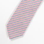 Workers K&T H MFG CoNarrow Tie,Cotton Linen seersucker, Tricolor