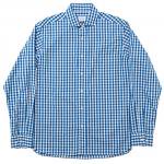 Workers K&T H MFG CoWidespread Collar Shirt, Blue Gingham