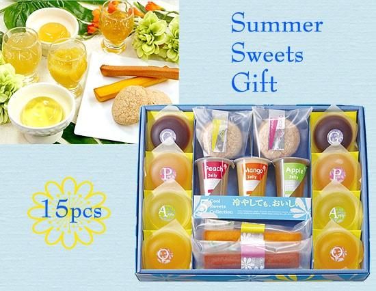 夏限定 冷やしておいしい サマースイーツギフトセット 15pcs 内祝いに送料無料ギフトotoya 夏限定 冷やしておいしい サマースイーツギフトセット 15pcs 内祝いに送料無料ギフトotoya